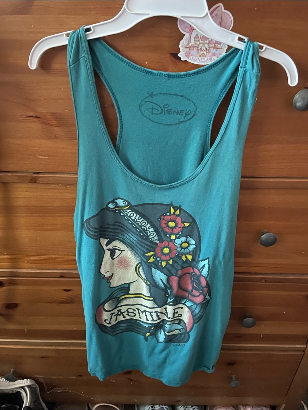 Disney Teal Jasmine Graphic Tank Top